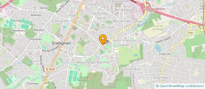 localisation de l'entreprise D-SI  GRADIGNAN