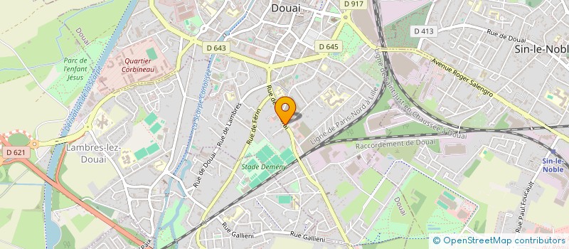 localisation de l'entreprise D'STOCK DESIGN à DOUAI