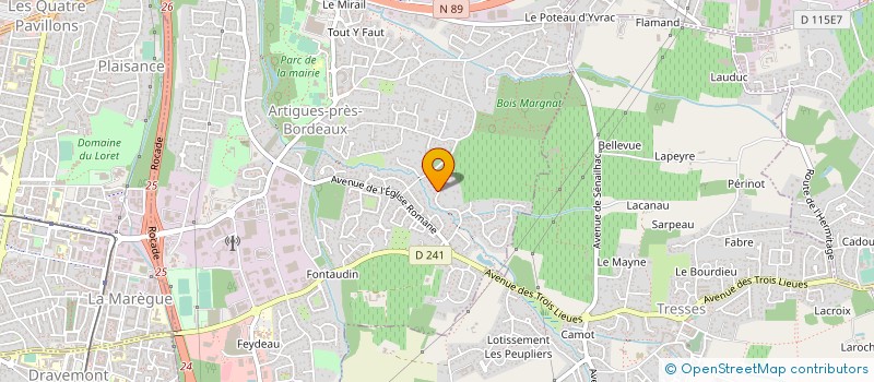 localisation de l'entreprise D T A RENOVATION  ARTIGUES-PRES-BORDEAUX