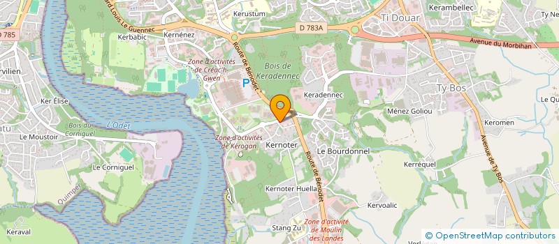 localisation de l'entreprise D&T AMENAGEMENT à QUIMPER