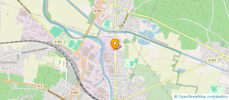localisation de l'entreprise D T AUTO BILAN à MAGENTA