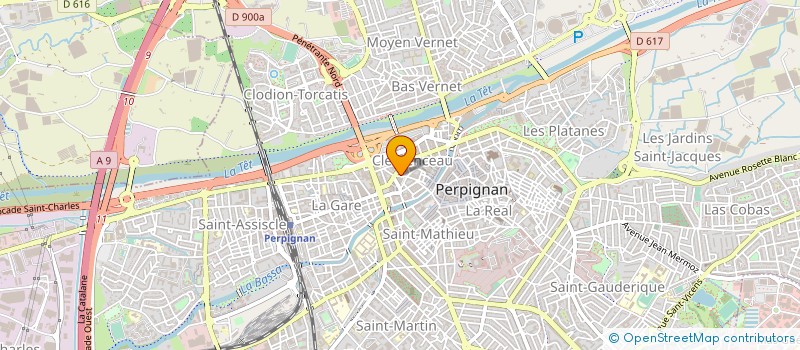 localisation de l'entreprise D.T.C.  PERPIGNAN