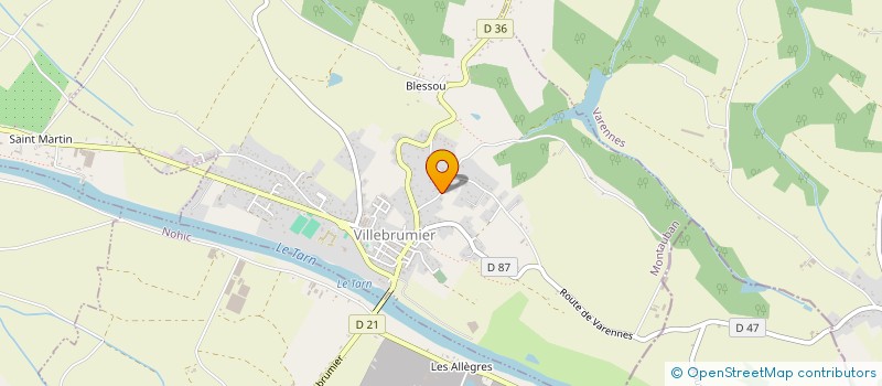 localisation de l'entreprise D.T. ETANCHEITE  VILLEBRUMIER