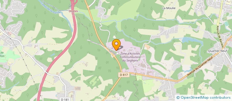 localisation de l'entreprise D.T. HOLDING  SAINT-MARTIN-DE-SEIGNANX