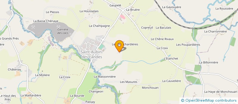localisation de l'entreprise D.T.L. CHARPENTES à SAINT-AUBIN-DES-LANDES