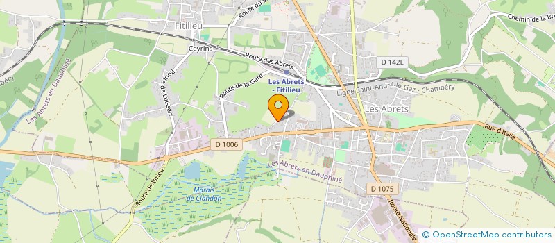 localisation de l'entreprise D.T.M. SERVICES  LES ABRETS-EN-DAUPHINE