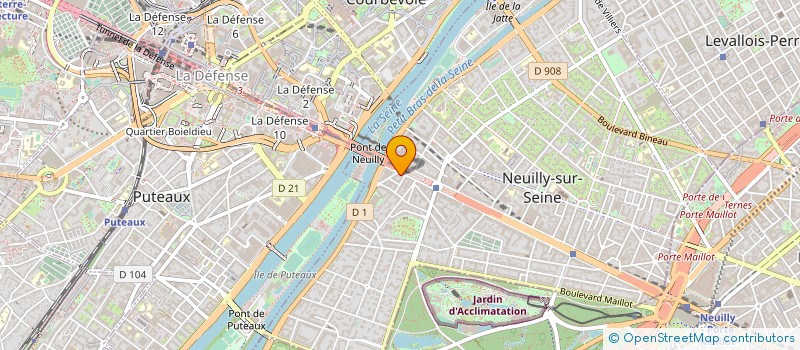 localisation de l'entreprise D.T.R. à NEUILLY-SUR-SEINE