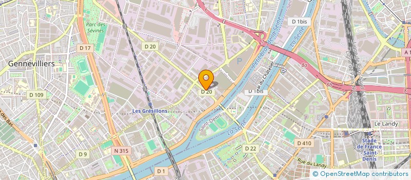 localisation de l'entreprise D.T.X à GENNEVILLIERS