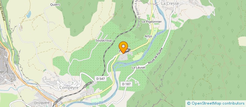 localisation de l'entreprise D.TAYS  COMPEYRE