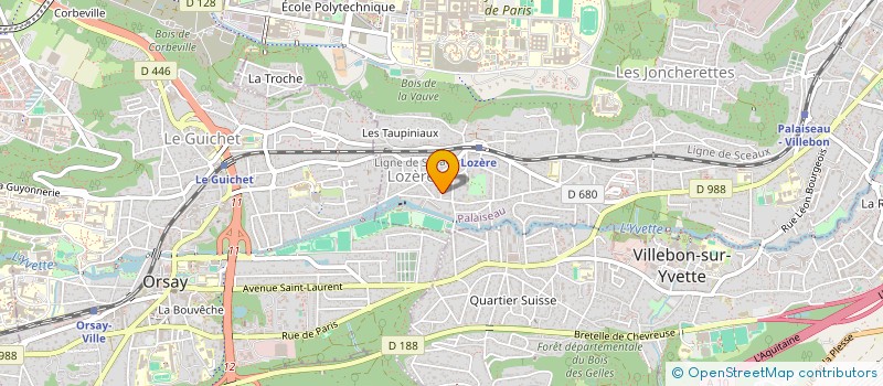 localisation de l'entreprise D-THINK à PALAISEAU