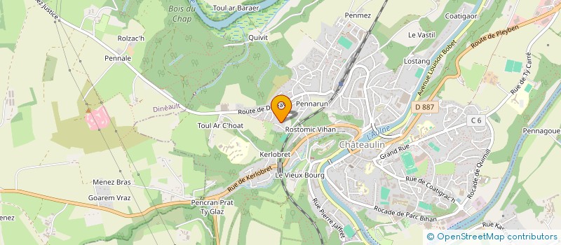 localisation de l'entreprise D.U. FINANCES  CHATEAULIN