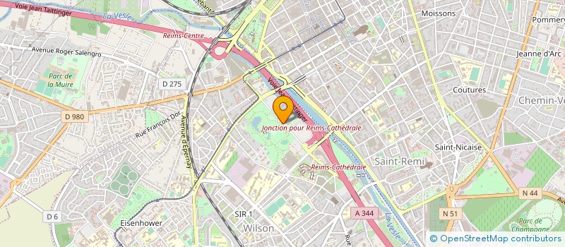 localisation de l'entreprise D'UN MOMENT L'AUTRE THEATRE  REIMS