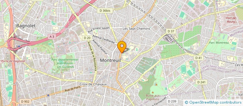 localisation de l'entreprise D UNE LANGUE A L AUTRE DULALA  MONTREUIL