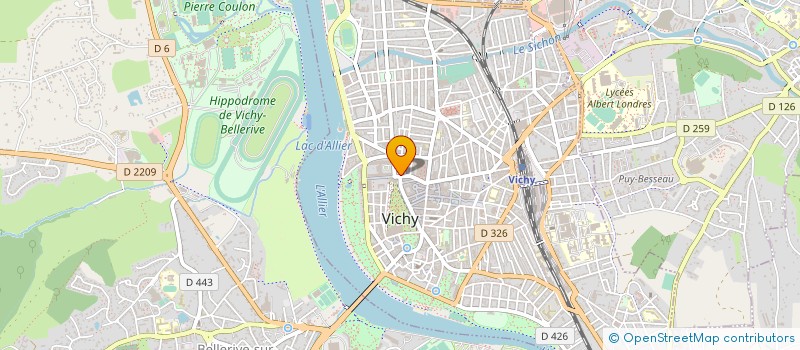 localisation de l'entreprise D.V. à VICHY