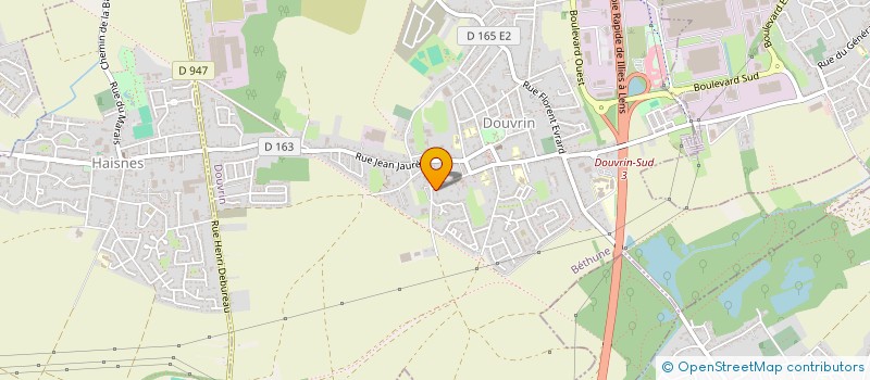 localisation de l'entreprise D & V  DOUVRIN