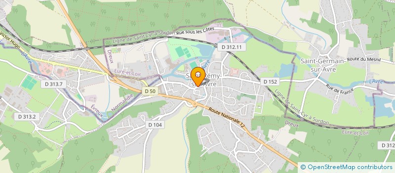 localisation de l'entreprise D & V à SAINT-REMY-SUR-AVRE
