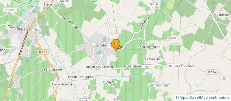 localisation de l'entreprise D V ATLANTIC  CARTELEGUE