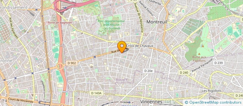 localisation de l'entreprise D.V.D à MONTREUIL