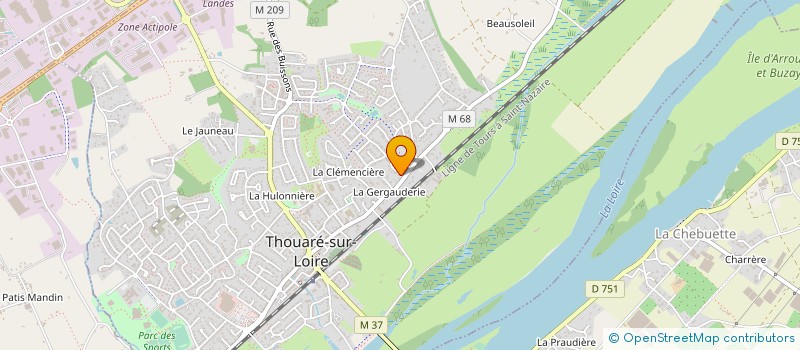 localisation de l'entreprise D.V.J.L.  THOUARE-SUR-LOIRE