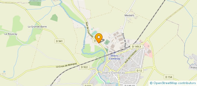 localisation de l'entreprise D V L à ILLIERS-COMBRAY