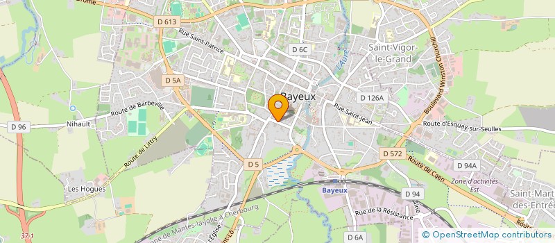 localisation de l'entreprise D V L  BAYEUX