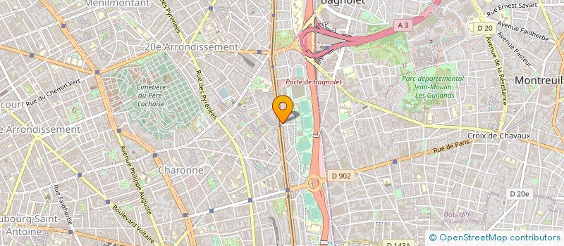 localisation de l'entreprise D.V.M. à PARIS