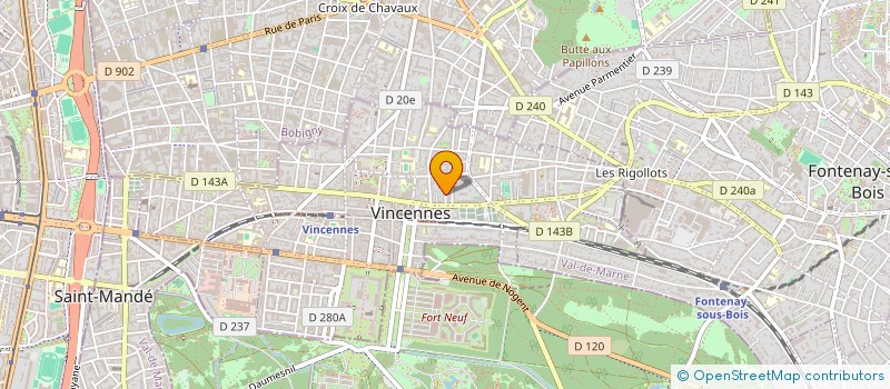 localisation de l'entreprise D.V.M à VINCENNES