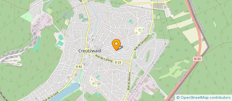 localisation de l'entreprise D.V.M.IMMO. à CREUTZWALD