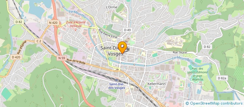 localisation de l'entreprise D.VISION à SAINT-DIE-DES-VOSGES
