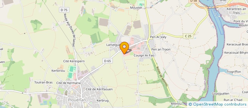 localisation de l'entreprise D.Y.  PLOUENAN