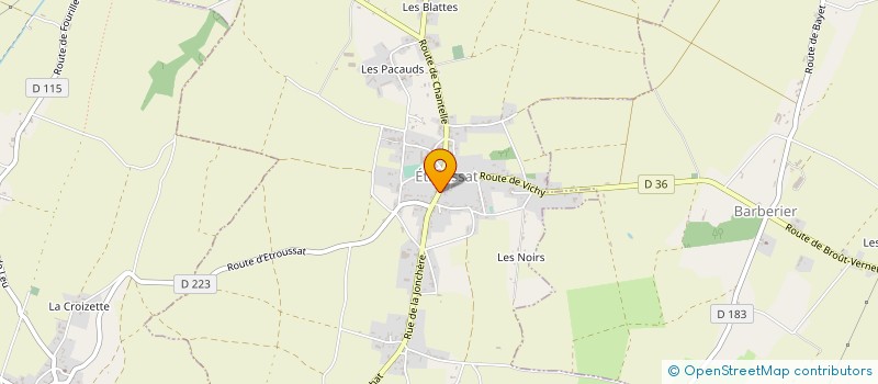 localisation de l'entreprise D Y C SERVICES à ETROUSSAT