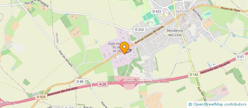 localisation de l'entreprise D.Y.F.SERVICE ET MAINTENANCE à YERVILLE