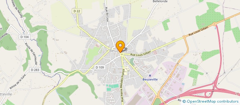 localisation de l'entreprise D Y G à BEUZEVILLE