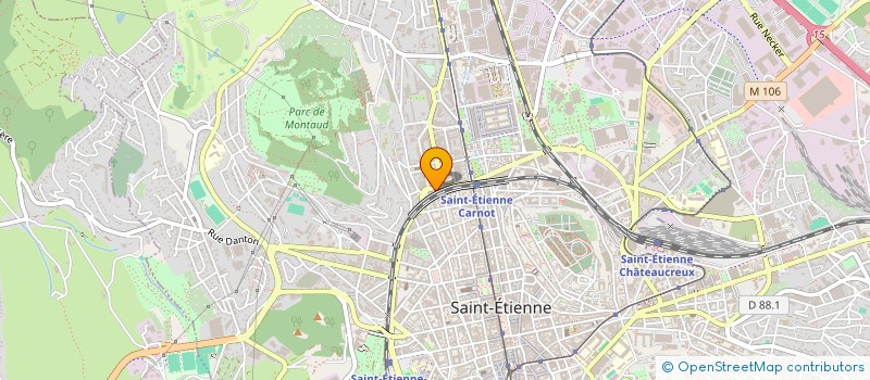 localisation de l'entreprise D.Y.M.  SAINT-ETIENNE