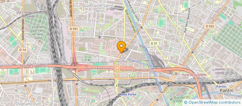 localisation de l'entreprise D & Z FASHION  AUBERVILLIERS