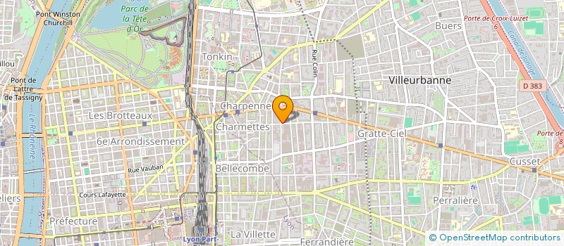 localisation de l'entreprise D-ZIGN  VILLEURBANNE