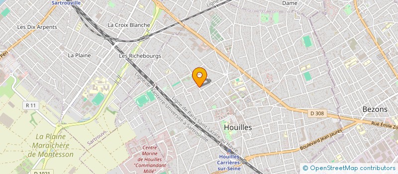 localisation de l'entreprise D2  HOUILLES