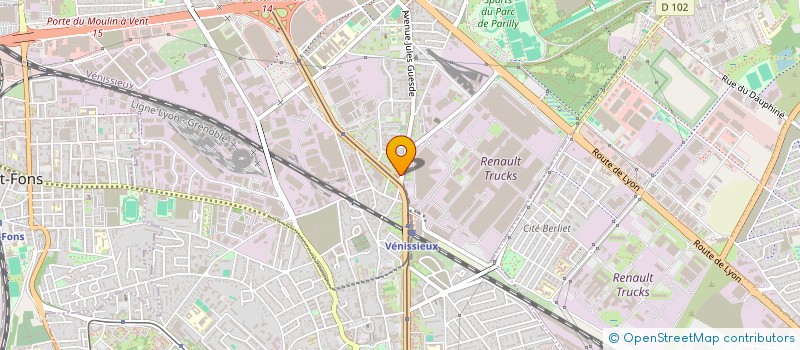 localisation de l'entreprise D2A  VENISSIEUX