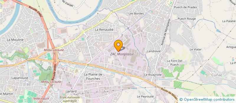 localisation de l'entreprise D2A à ALBI