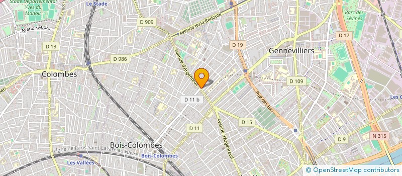 localisation de l'entreprise D2A à ASNIERES-SUR-SEINE