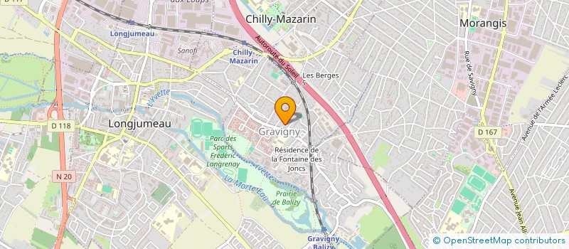 localisation de l'entreprise D2A RECYVAL  CHILLY-MAZARIN