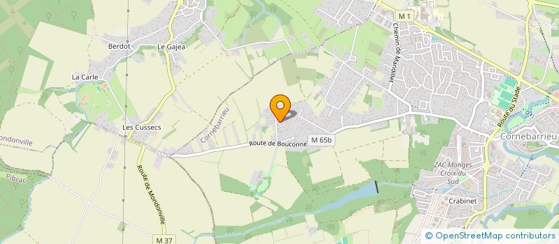 localisation de l'entreprise D2A TAXI  CORNEBARRIEU