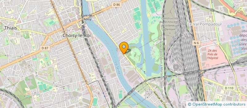 localisation de l'entreprise D2A TRANSPORTS  CHOISY-LE-ROI