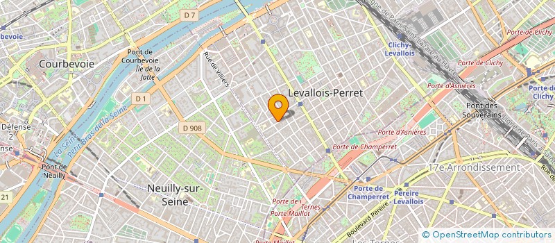 localisation de l'entreprise D2B AGENCEMENT à LEVALLOIS-PERRET