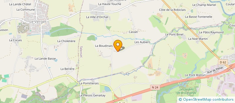 localisation de l'entreprise D2C  TALENSAC