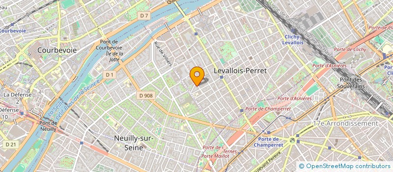 localisation de l'entreprise D2EB CONSULTING à LEVALLOIS-PERRET