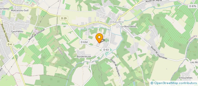 localisation de l'entreprise D2G ELECTRICITE  VILLAUDRIC