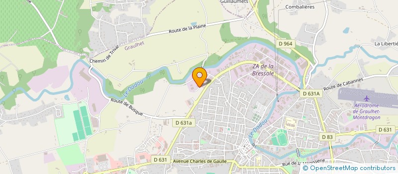 localisation de l'entreprise D2K HORIZON  GRAULHET