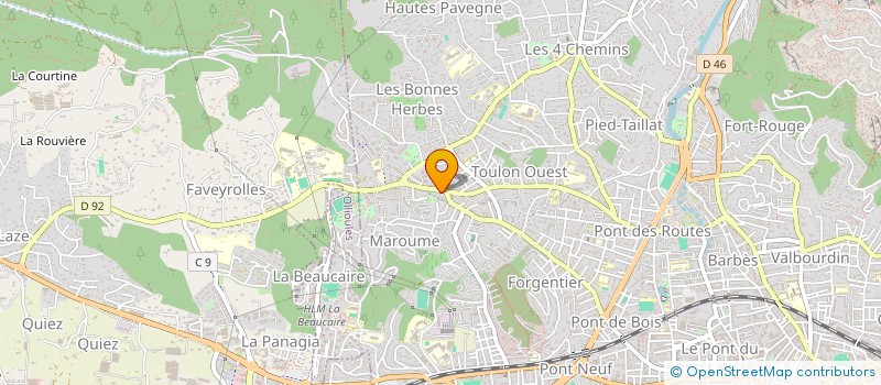 localisation de l'entreprise D2L ELEC  TOULON