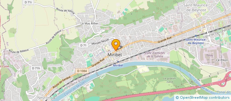 localisation de l'entreprise D2M à MIRIBEL